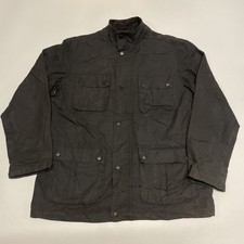 Vintage Wax Style Jacket Mens XL Black Hunting Riding Outdoor Coat England