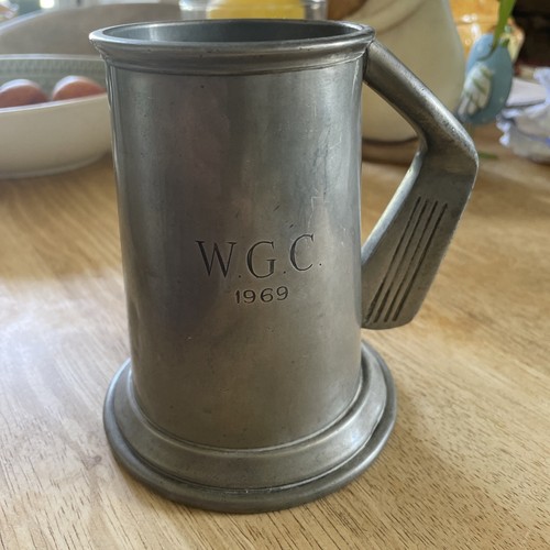 Vintage pewter tankard wgc - tankard,