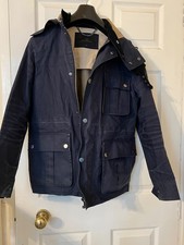 FARRELL Deck Parka jacket coat Medium vintage menswear blue Cotton