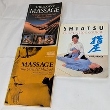 3 Book Bundle Paperback Hardback Massage Step-By-Step Guide Oriental Shiatsu
