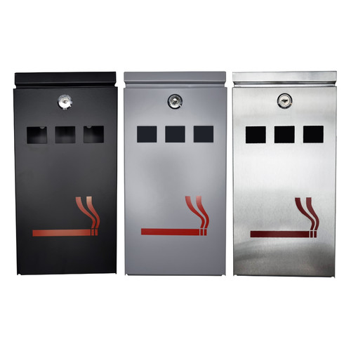 Wall mounted outdoor ashtray - wall,