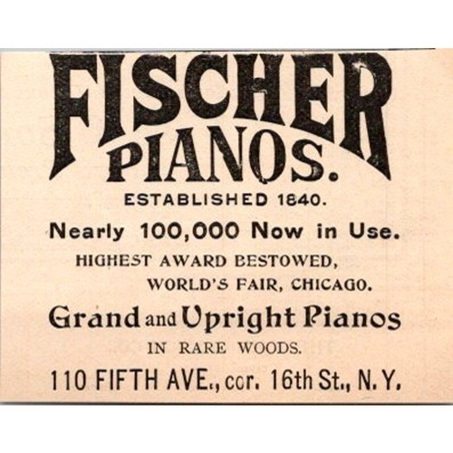 Fischer pianos grand and - grand,