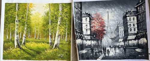 Pair original oil - pair, paintings