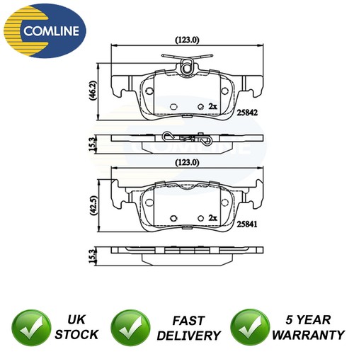 Brake pads set rear comline - brake,