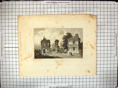 Antique old print - old, morton