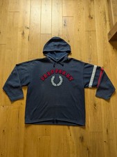 Fred Perry Made In Japan Hoodie Logo Print Mens Size XL