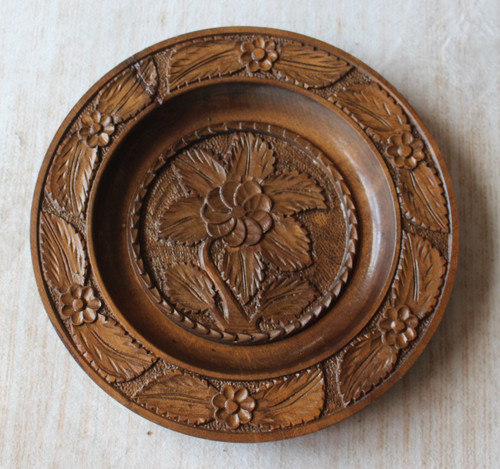 Hand carved wooden bowl - , wall