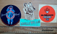 BARNEY BUBBLES PROMO STICKERS DR.FEELGOOD / CHILLI WILLI  1970'S ORIG UNPEELED