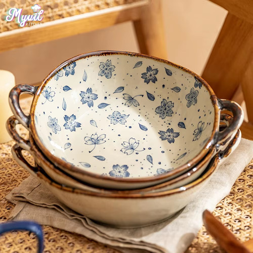 Japanese ceramic noodle - 7.5”,