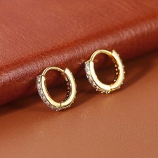 18k real gold filled hoop - gold,