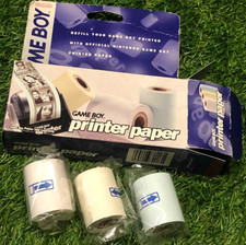 GENUINE Nintendo 3 PACK OF GameBoy PRINTER PAPER yellow blue white adhesive