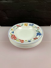 6 x Wood and Sons Alpine Meadow Rimmed Soup Pasta Bowls 9" Wide 5 Sets Available