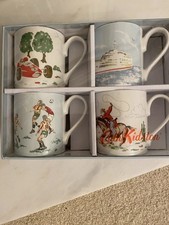 Cath Kidston Set Of Four Mugs Inc football cowboy in Presentation Box Brand New