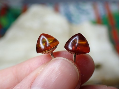Vintage baltic amber silver - amber,