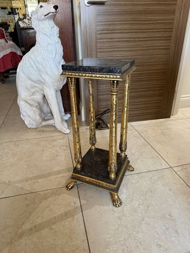 Swedish giltwood and marble - and,