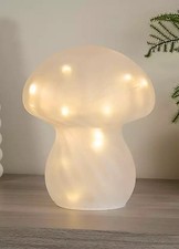 White Frosted LED Mushroom