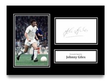 Johnny Giles Signed A4 Photo