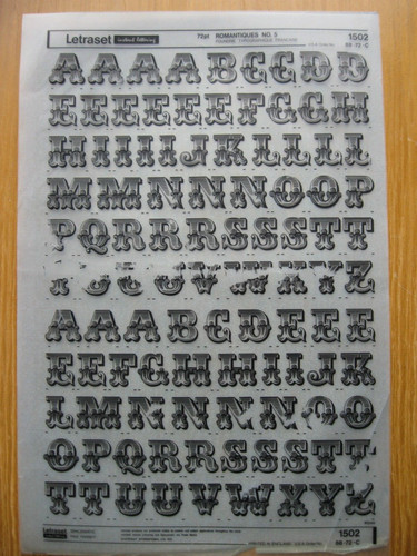 Letraset upper case - letraset,