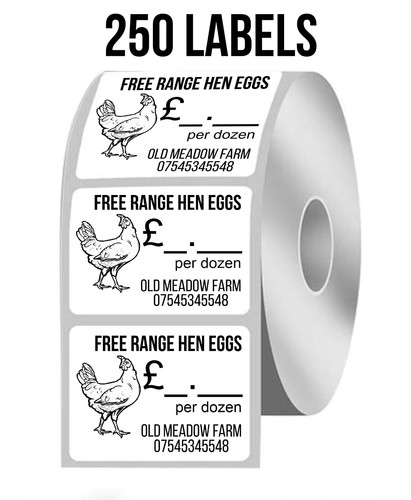 Hen egg box labels - egg,
