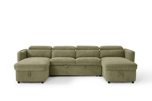 Capri green corner sofa - green,