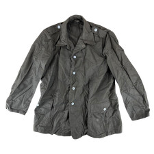 Swedish Army Jacket WW2 M40 Work Coat Grötrock Brown Grey Vintage Large