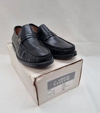 The Shoe Tailor Black Leather Loafers UK 8 Stylish Comfortable