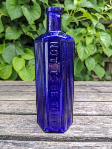 Antique cobalt blue hexagonal - ,