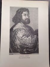 1899, antique book print, LUDOVICO ARIOSTO, from a painting by TITANUS