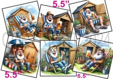 6 XL Card Toppers 5.5" Funny