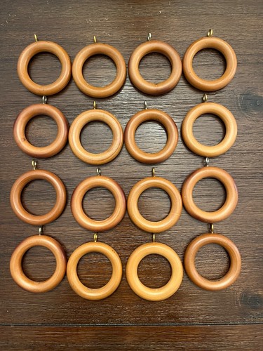 Wooden curtain drapery rings - wooden,