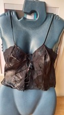 Black Satin Silk Like Camisole