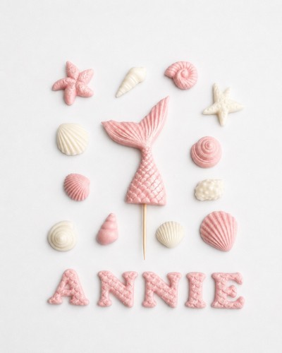 Mermaid cake topper - ., fondant
