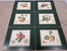 Vintage Pimpernel Royal Horticultural Society Set 6 Placemats Hooker Fruits