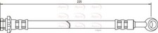 APEC Brake Hose Rear for Disc