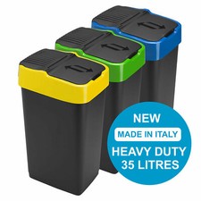 Plastic Swing Recycle Kitchen Rubbish Refuse 35L Bin Waste Dustbin Home Office