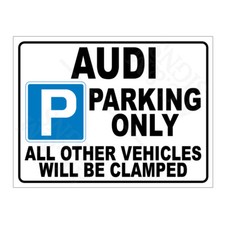 Audi Parking Sign Plaque Metal