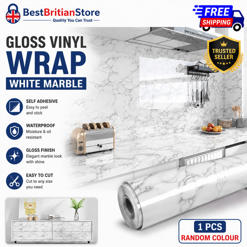 Gloss vinyl wrap kitchen - vinyl,