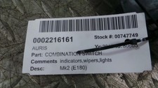 AURIS COMBINATION SWITCH STALKS INDICATOR WIPER TOYOTA 2012-2019 84307-02120