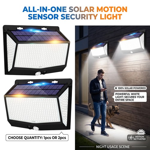 2pcs 468 led solar - 2pcs,
