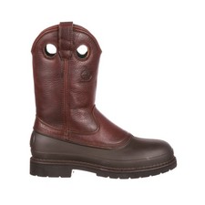 Georgia Boot Muddog Steel Toe Wellington Mens Brown Wide Work & Safety Boots