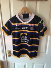 LEEDS RHINOS HOME SHIRT 2020 - ISC JUNIOR/TEEN 38” CHEST VERY GOOD ALL ROUND   