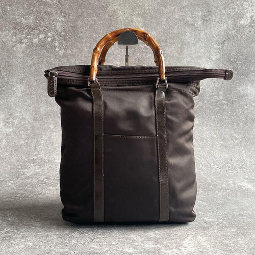 Gucci bamboo handle nylon - bamboo, tote