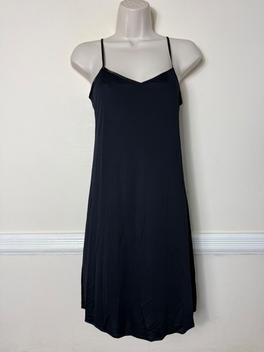 Black full slip dress - m&s,