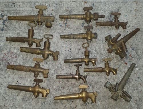 Vintage brass beer barrel tap - beer,