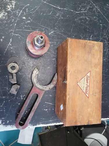 Vintage blue point cylinder - blue,