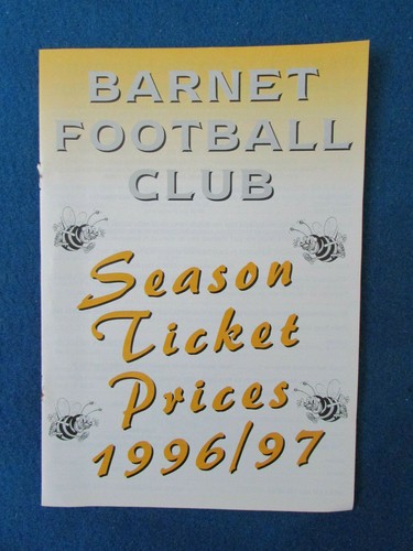 Barnet season ticket - barnet,
