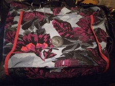 Stunning Kipling Rose Bloom Blue Tote Bag Immaculate Condition