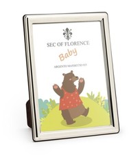 5x3,5”in Hallmarked Solid 925 Sterling Silver Baby Photo Frame 7370/9x13BA*G8*UK