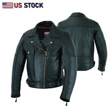 Highway Leather Pistol Pete Police Style Motorcycle Leather Jacket SKU # HL10286