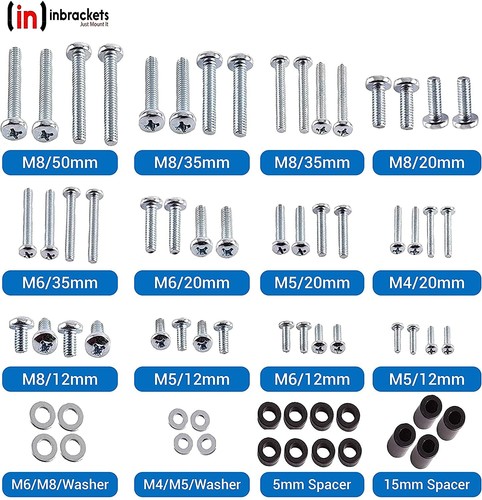 Bracket screws bolt washer - bracket,